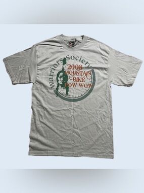 Vintage Y2K Mountain Bike Pow Wow T Shirt Hanes Beefy T Men's MEDIUM